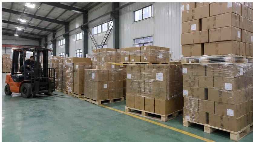 Export Warehouse Preparation scene for fragrance OEM factory process