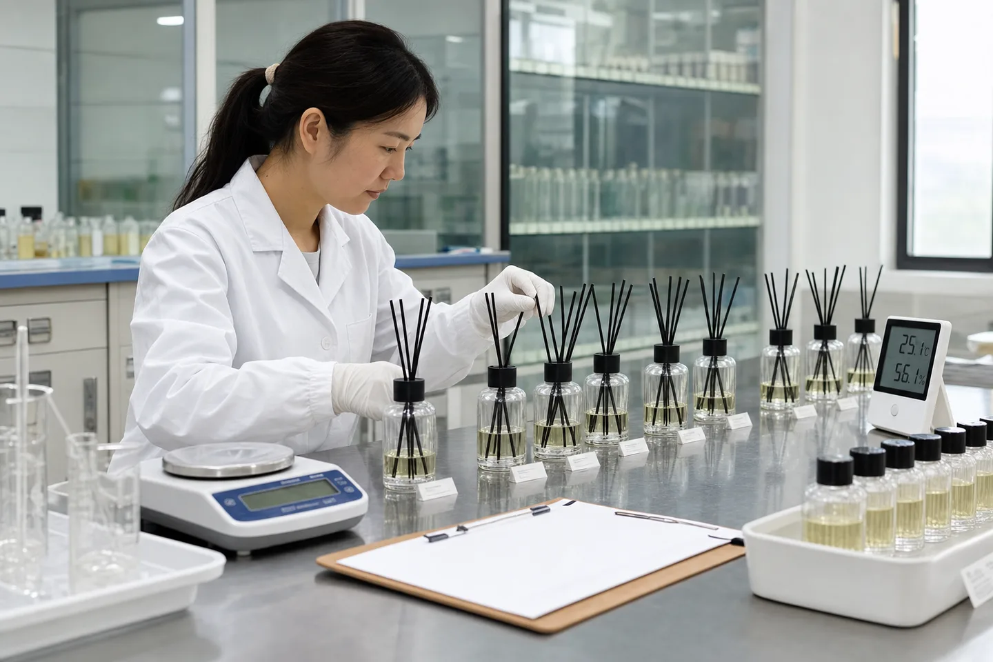 how long reed diffusers last quality control test with measured fill levels temperature humidity and weight checks
